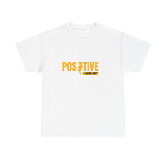 Positive Mindset Unisex Heavy Cotton Tee, Motivational T-Shirt, Gift for Students, Personal Growth Apparel, Inspirational Wear